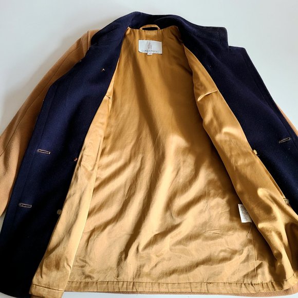 London Fog lambswool angora cashmere light caramel brown short coat. - Picture 7 of 13